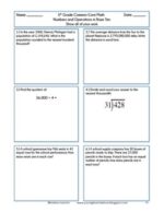 5th Grade Math NBT Review Homework