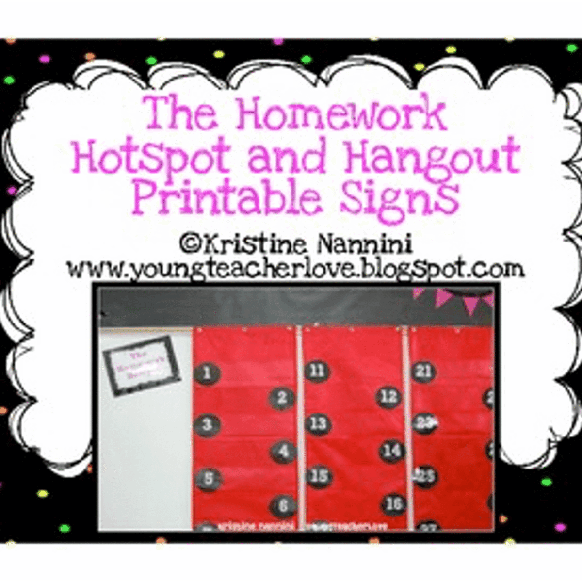 The Homework Hangout and The Homework Hotspot Printable Sign