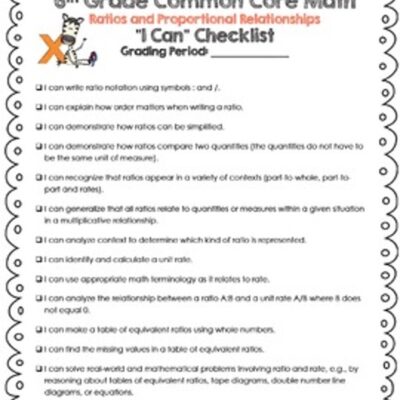 6th Grade Math Data Tracking Binder
