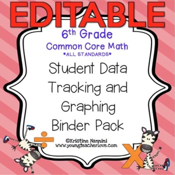 6th Grade Math Data Tracking Binder
