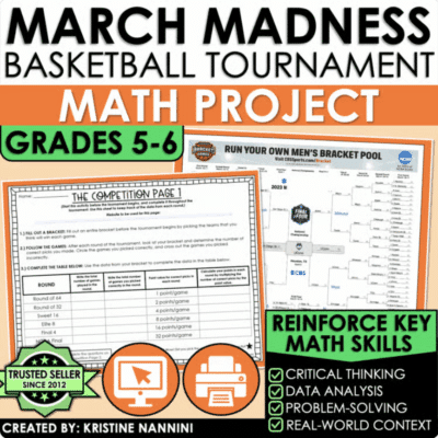 March Basketball Madness Tournament Math Project