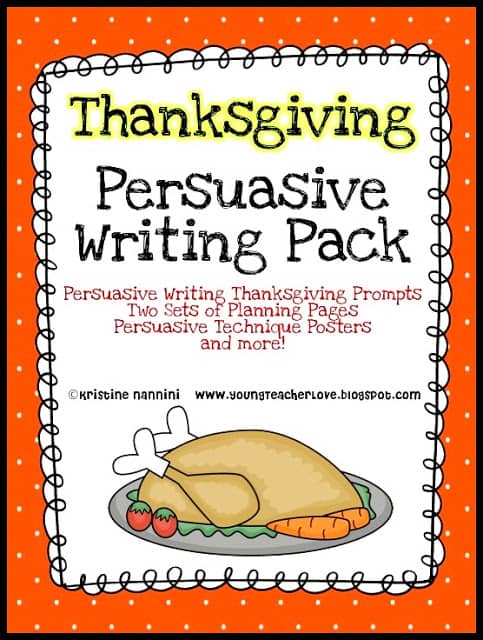 Thanksgiving Persuasive Writing Pack by Kristine Nannini