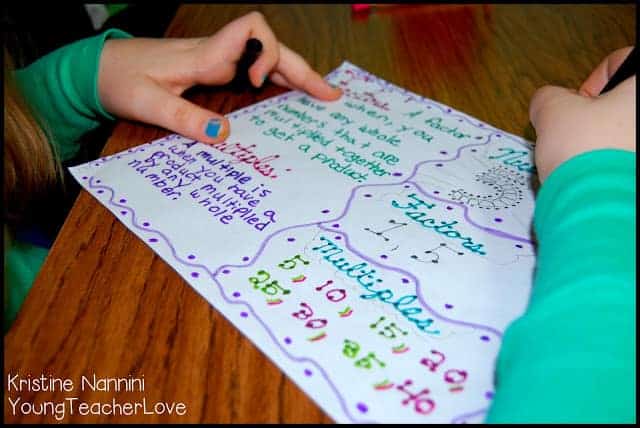 Factors and Multiples Anchor Charts and Teaching Ideas- Young Teacher Love by Kristine Nannini