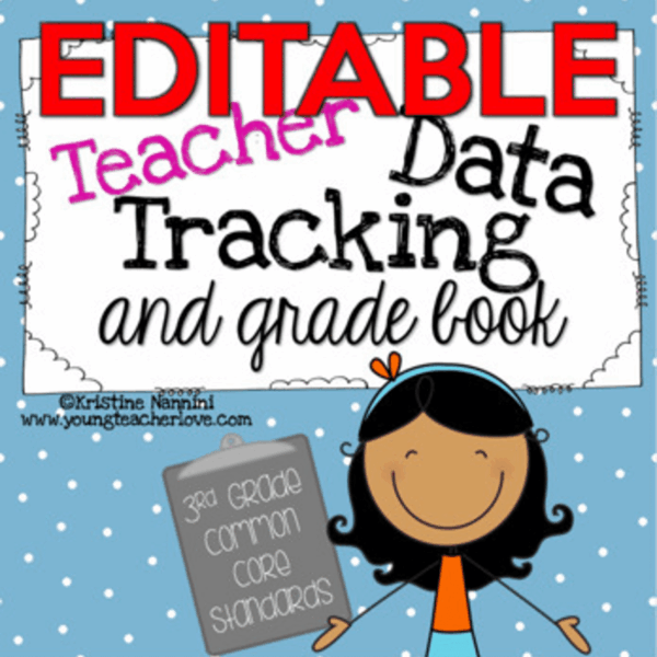 3rd Grade Teacher Data Tracking Binder and Grade Book