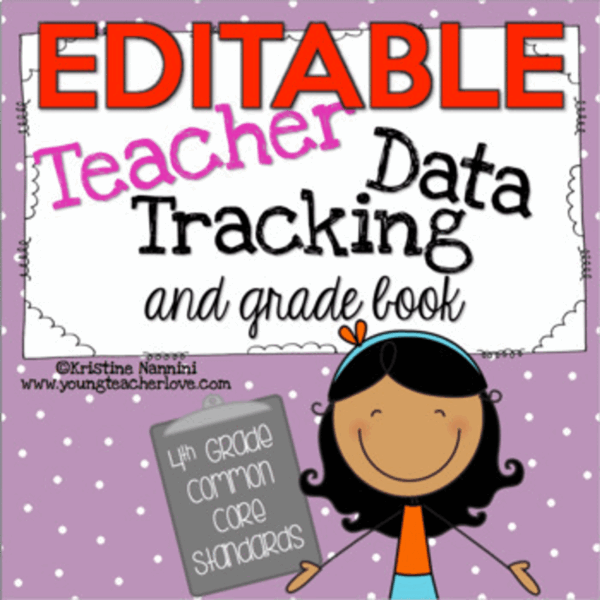 4th Grade Teacher Data Tracking Binder and Grade Book