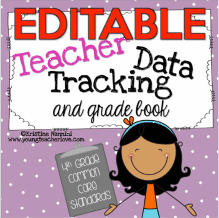 4th Grade Teacher Data Tracking Binder and Grade Book