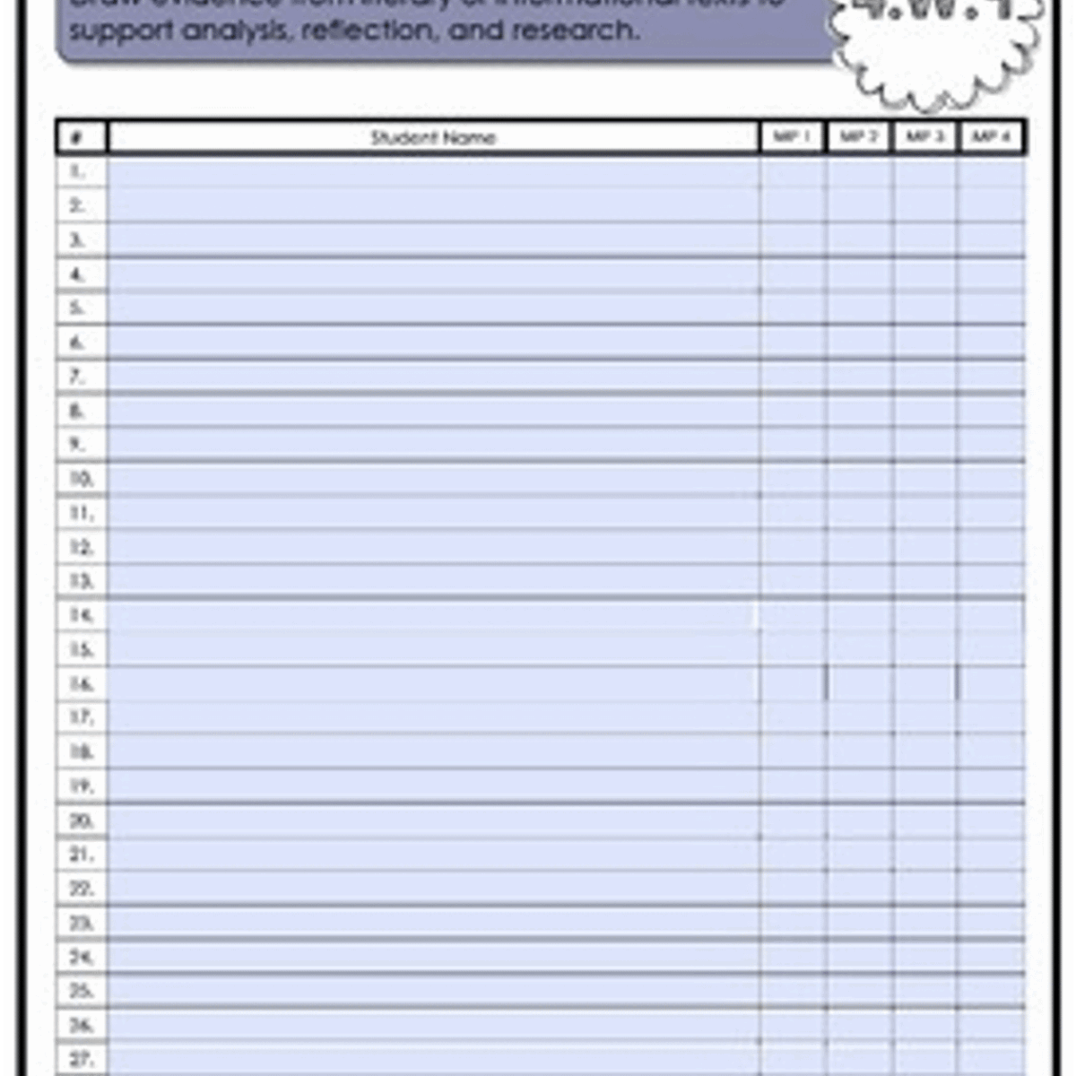 Teacher Data Tracking and Grade Book - 4th Grade ELA and Math - EDITABLE
