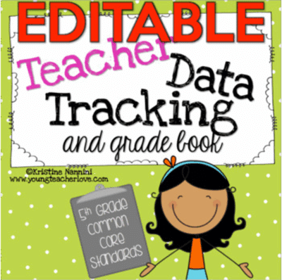 5th Grade Teacher Data Tracking Binder and Grade Book
