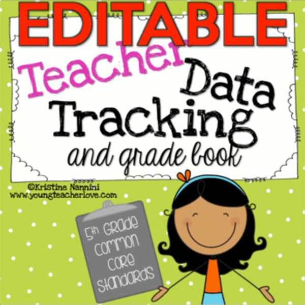 5th Grade Teacher Data Tracking Binder and Grade Book