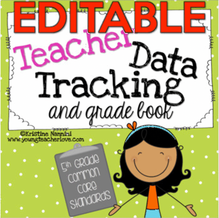 5th Grade Teacher Data Tracking Binder and Grade Book
