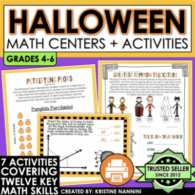 Halloween Activities and Math Centers