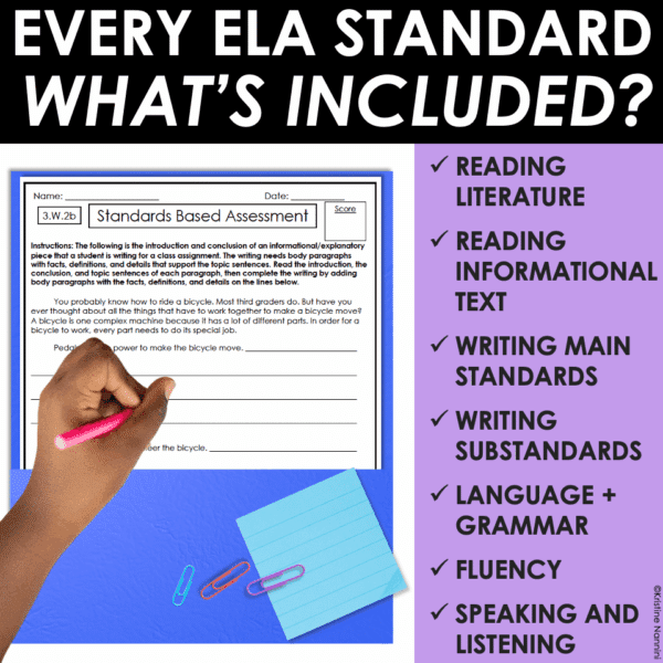 Slide10 3rd Grade ELA Assessments and Teaching Notes