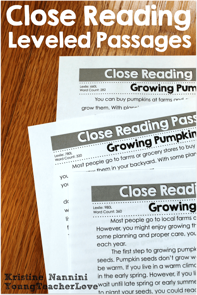 Fall and Thanksgiving Close Reading Passages, Text-Dependent Questions & More- by Kristine Nannini