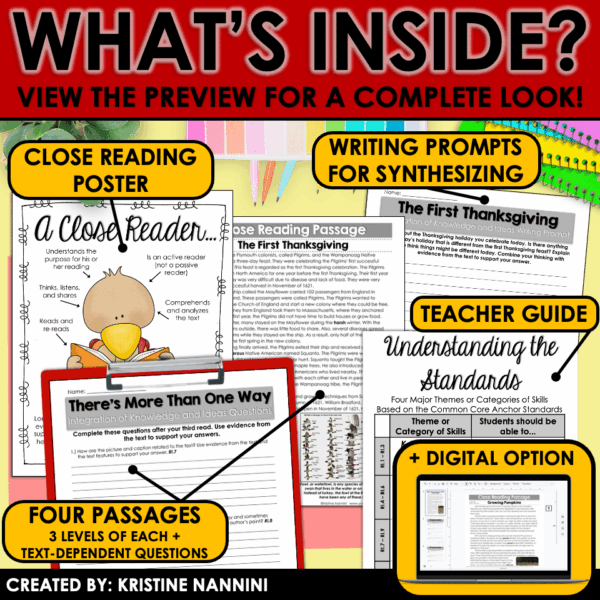 Slide8 Fall and Thanksgiving Differentiated Close Reading Passages