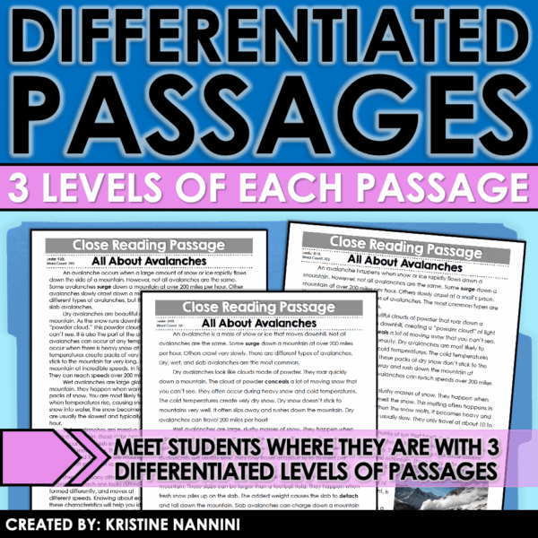Slide2 Winter Differentiated Close Reading Passages