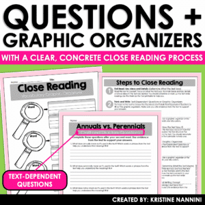 Differentiated Close Reading Passages Spring