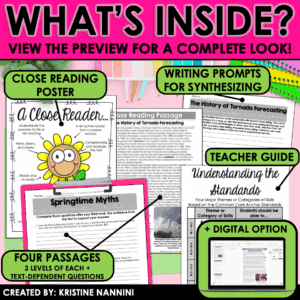 Differentiated Close Reading Passages Spring