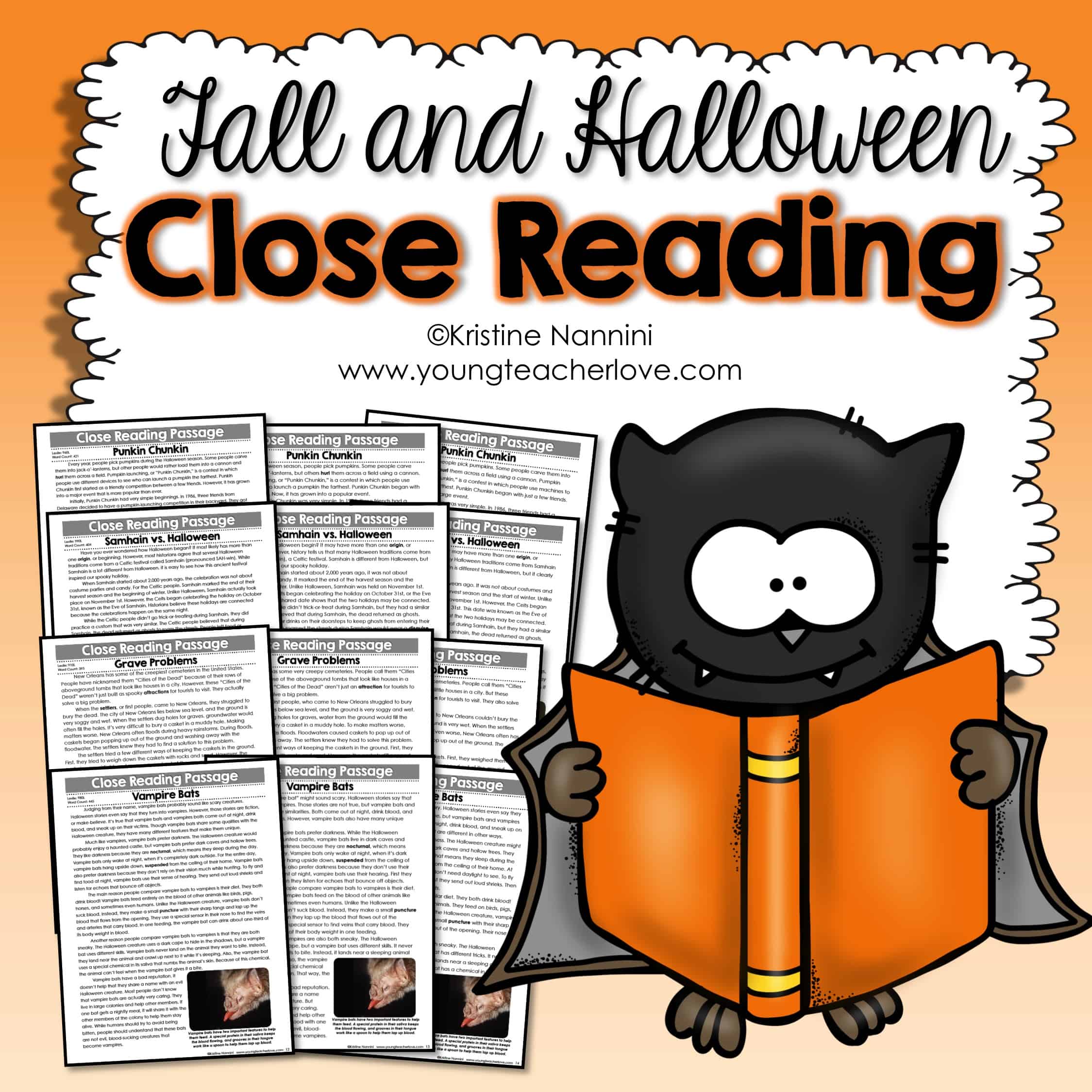 Fall and Halloween Close Reading Passages, Text-Dependent Questions & More