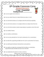 6th Grade ELA Student Data Tracking Binder