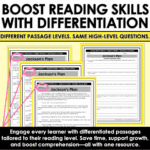 Fiction Differentiated Passages and Questions Text Evidence