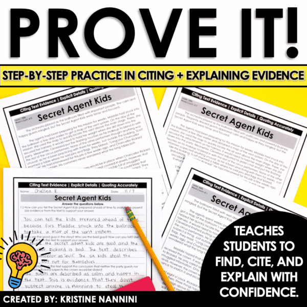 Slide11 Fiction Differentiated Passages and Questions Text Evidence