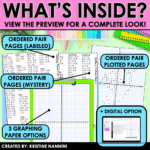 Coordinate Graphing Math Pictures Dabbing and Flossing Bundle