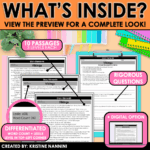 Fiction Differentiated Passages and Questions Story Elements