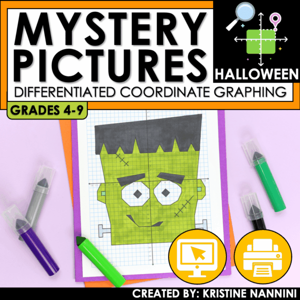 Coordinate Graphing Math Pictures Halloween