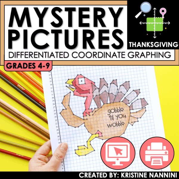 Coordinate Graphing Math Pictures Thanksgiving