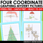 Christmas Coordinate Graphing Math Pictures