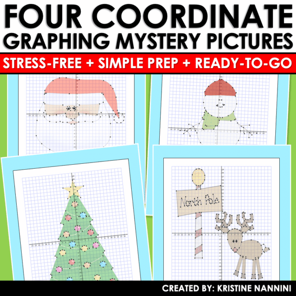 Slide51 Christmas Coordinate Graphing Math Pictures