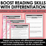 Fiction Differentiated Passages and Questions Theme