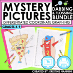 Coordinate Graphing Math Pictures Dabbing and Flossing Bundle