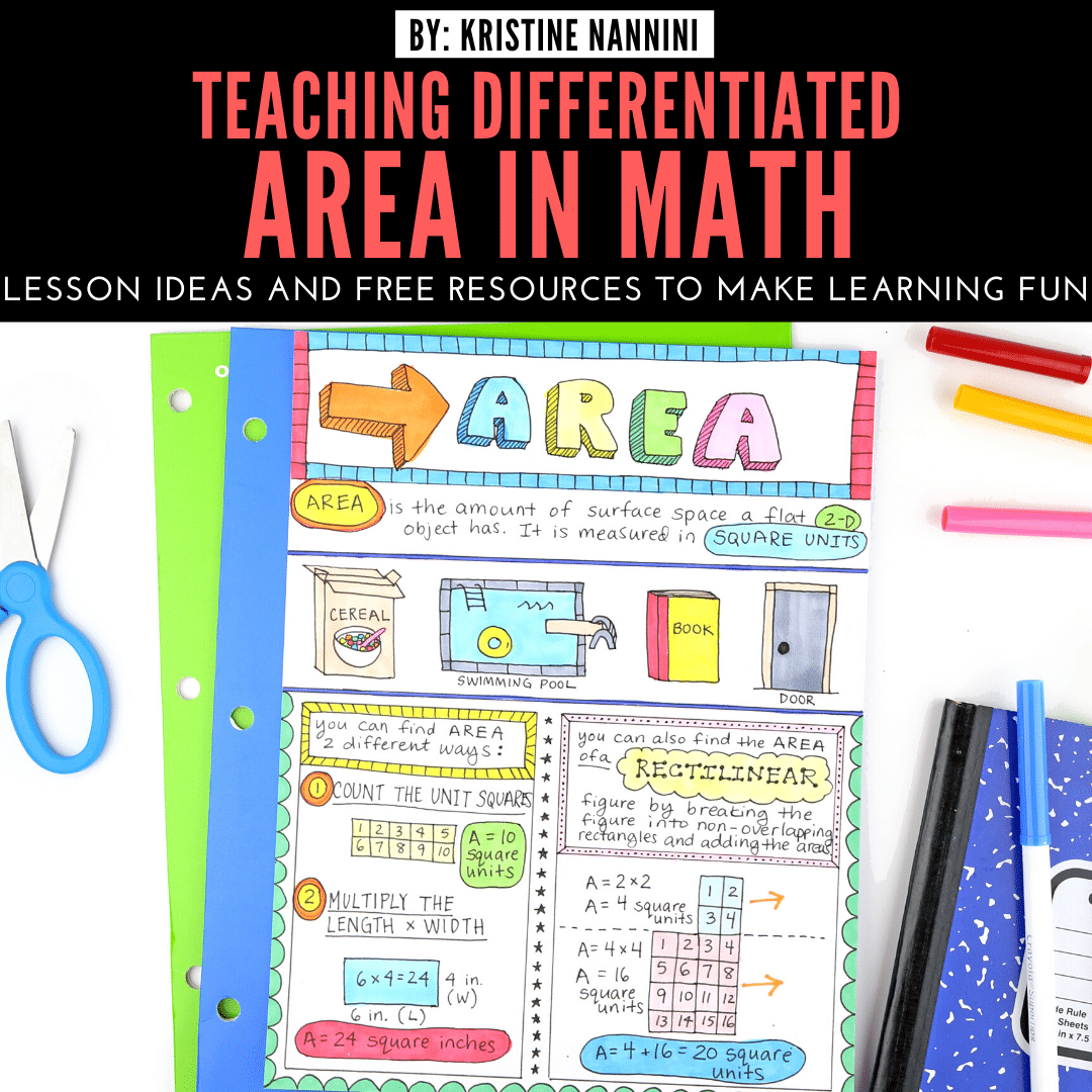 Teaching Differentiated Area in Math: Ideas to Make Practicing Area Fun