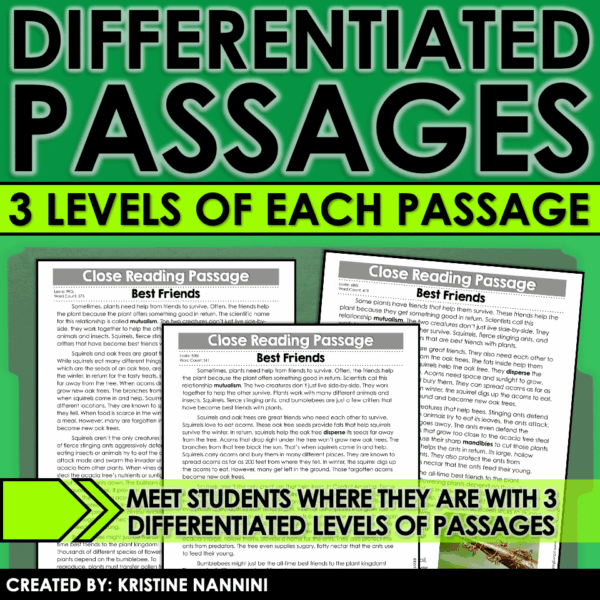 Slide22 Plants Differentiated Close Reading Passages