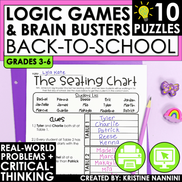 Back to School Logic Games