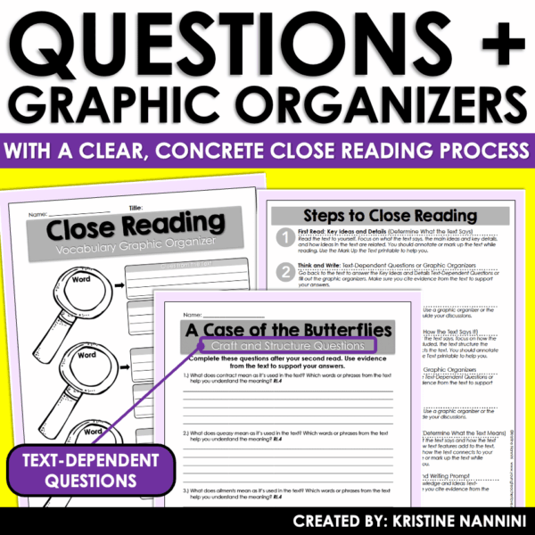 Slide19 Differentiated Close Reading Passages Back to School Themed