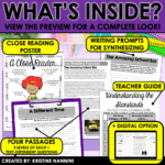 Differentiated Close Reading Passages Back to School Themed