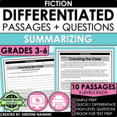 Summarizing Fiction Reading Comprehension Passages and Questions