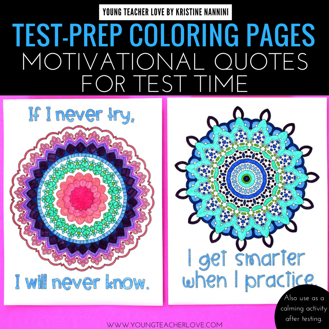 Test Prep Coloring Pages: Encouragement and Motivation for Test Time