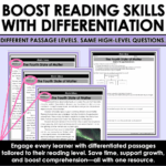 Differentiated Nonfiction Reading Passages and Questions Main Idea