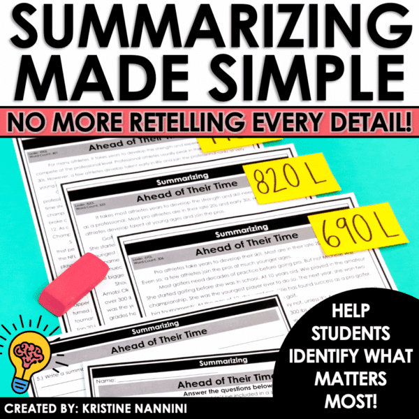 Slide7 Differentiated Nonfiction Reading Passages and Questions Summarizing