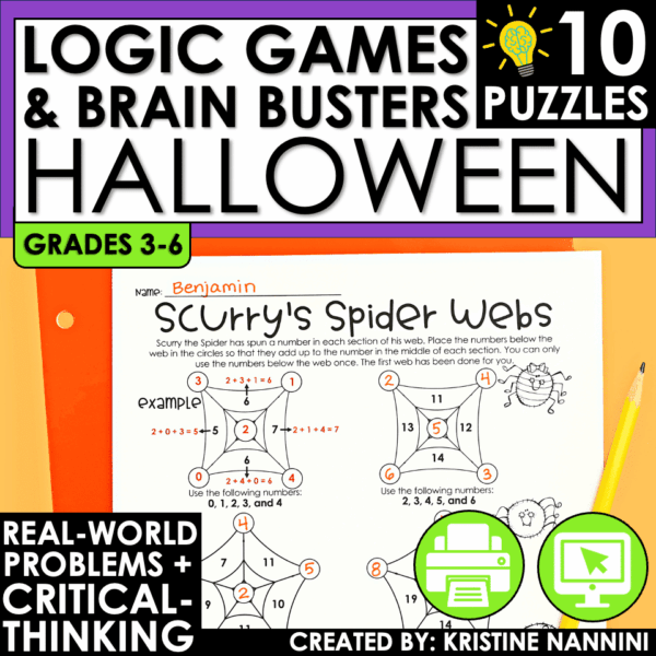 Halloween Logic Puzzles and Brain Busters