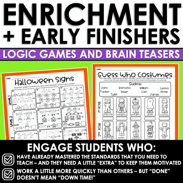 Slide7 Halloween Logic Puzzles and Brain Busters
