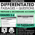 Differentiated Passages and Questions Firsthand and Secondhand Accounts