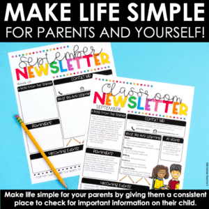 Weekly and Monthly Editable Classroom Newsletter and Calendar Templates