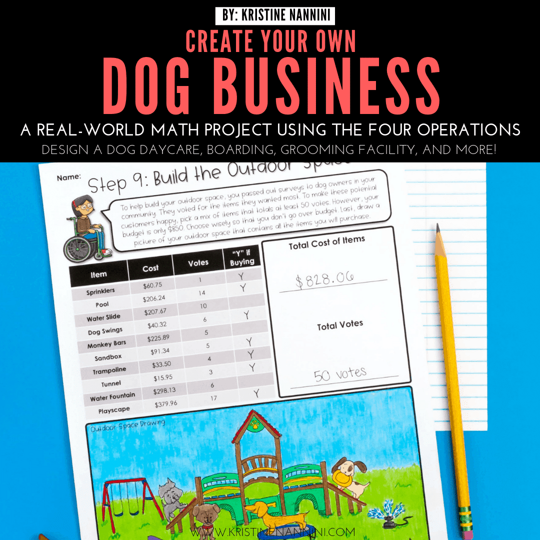 Create Your Own Dog Business Math Project