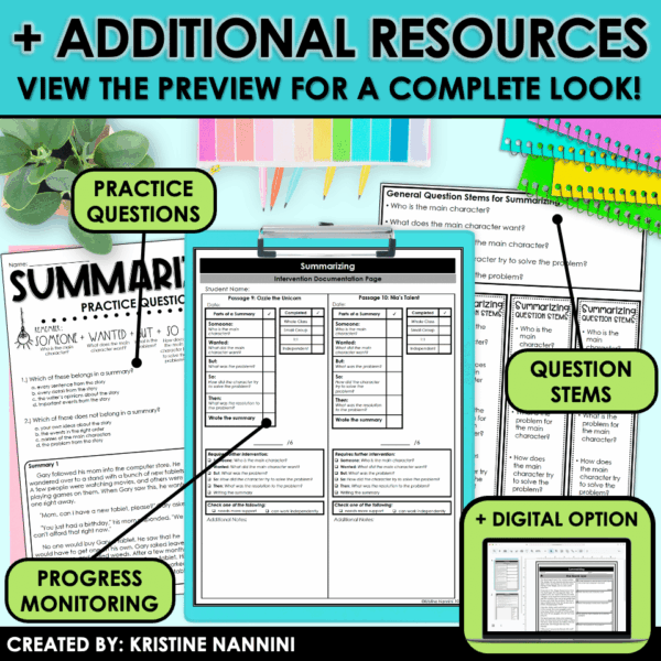 Slide8 Reading Intervention Summarizing