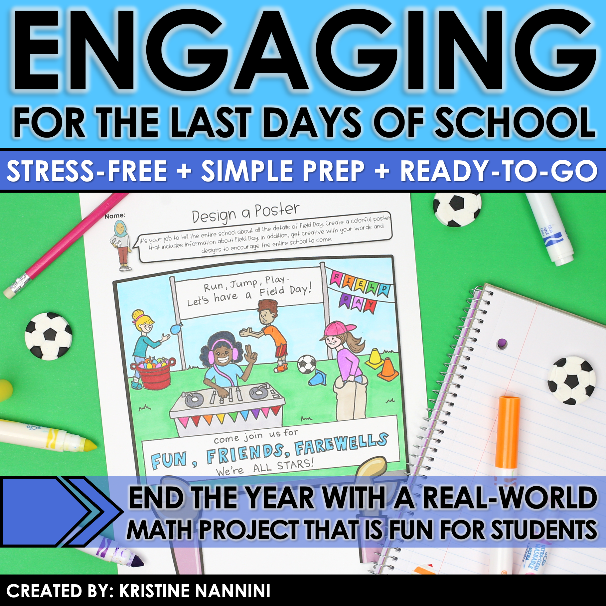 End of the Year Activities Plan a Field Day Math Project - Image 2