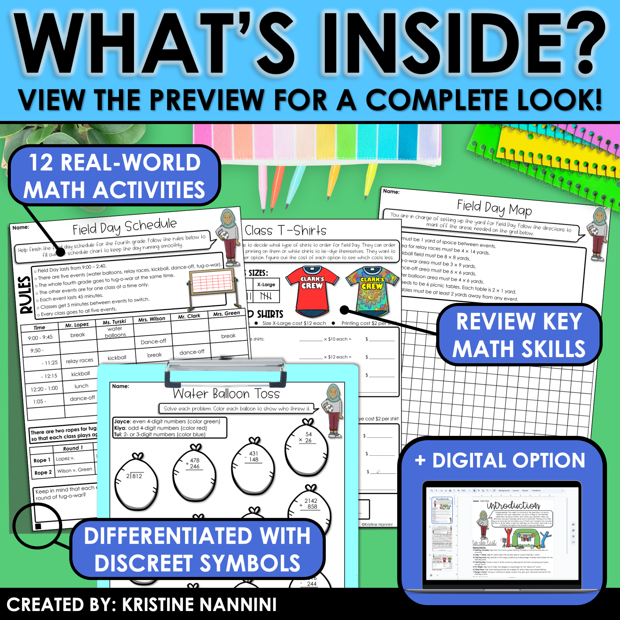 End of the Year Activities Plan a Field Day Math Project - Image 4